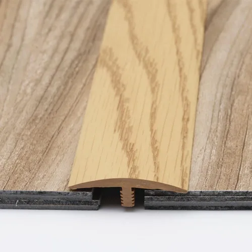 Miniatura 5 de KADEUX Tira de umbral para puertas de 1.6 pulgadas de ancho, tiras de PVC moldeadas en T, reductor de umbral autoadhesivo, tira de unión de piso