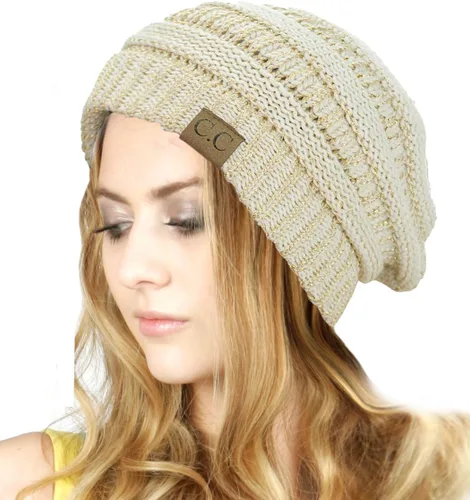 Miniatura 442 de C.C Trendy Warm Chunky Soft Stretch Cable Knit Beanie