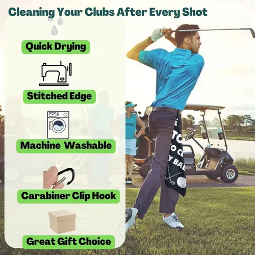 Miniatura 3 de Artpreti Divertida toalla de golf, toallas de golf impresas para bolsas de golf con clip, regalo de golf para hombres, marido, novio, papá, regalos