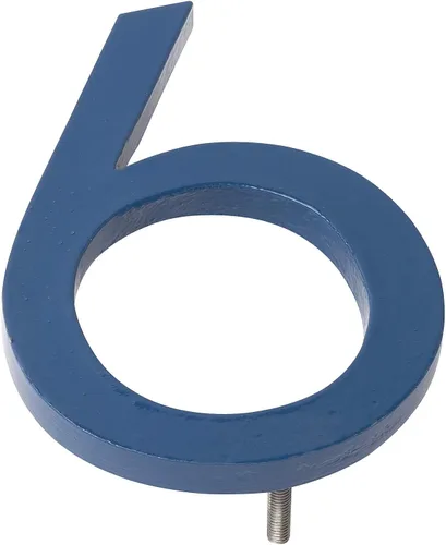 Miniatura 10 de Montague Metal Products MHN-12-F-SB1-0 Números flotantes modernos de aluminio cepillado sólido, 12 pulgadas, azul marino con recubrimiento en polvo