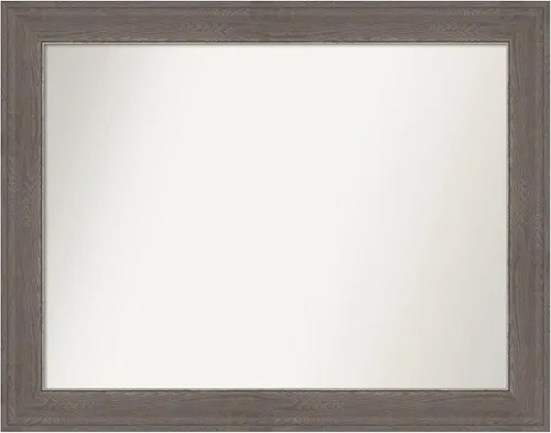 Miniatura 480 de Amanti Art Espejo de pared personalizado no biselado (24.5 x 24.5 pulgadas), marco gris marrón alta, varios tamaños personalizados, espejo de baño