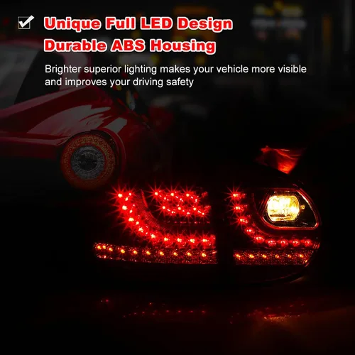 Miniatura 3 de ROXX Conjunto de luces traseras LED para Volkswagen Golf 5/GTI 2006, 2007, 2008, 2009, 2009, luces traseras de repuesto para Volkswagen Rabbit