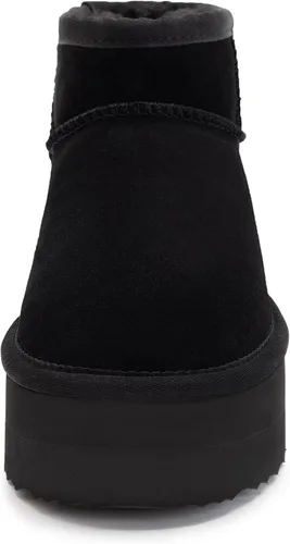 Miniatura 4 de Xiakolaka Mini botas clásicas de plataforma para mujer, botas de nieve antideslizantes de gamuza para invierno
