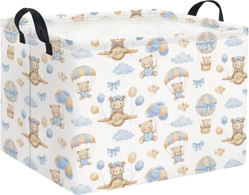Miniatura 38 de Cesta rectangular de almacenamiento para bebés y niños, para el hogar, cocina, niñas, lindo contenedor de almacenamiento de juguetes, organizador