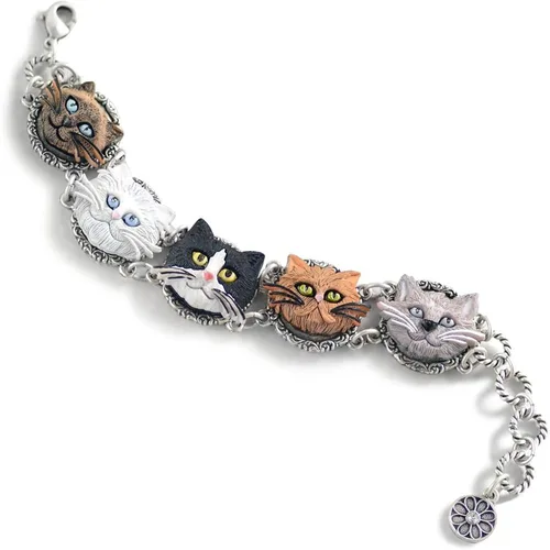 Plata Gato los amantes pulsera, Animal Rescue, siamés, Persa, Esmoquin, KittyFaces, Cat JewelryPet Jewelry- Cat Lover Giftsby Sweet Romance