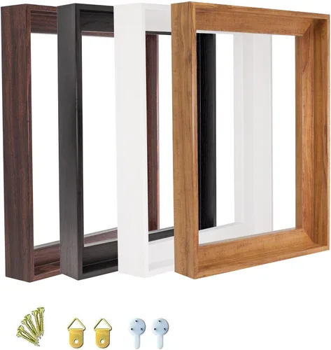 Miniatura 10 de Marco flotante de lienzo para lienzo estirado de 1 a 1.25 pulgadas de profundidad, kit de marco de arte de pared flotante para pinturas envueltas