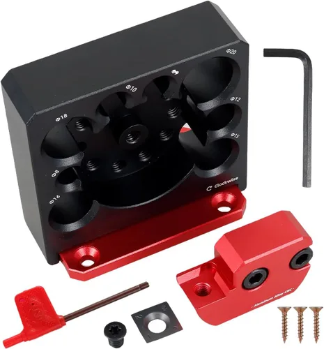 Miniatura 9 de Juego de plantillas para hacer clavijas, 6 piezas, insertos de carburo con hoja de carburo, placa cortadora de clavijas, 8 agujeros métricos