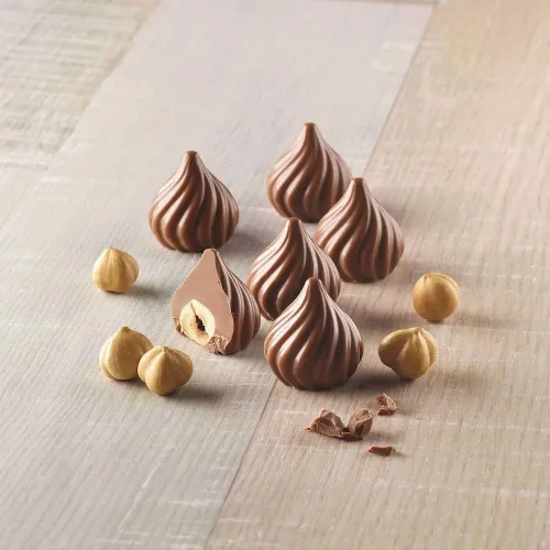 Miniatura 2 de Silikomart 3D-Pralinenform Flamme, molde de silicona de 15 formas Choco Flame, 0.3 fl oz x 15, marrón