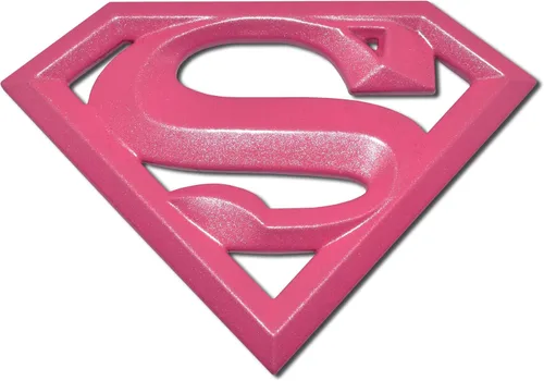 Miniatura 15 de Elektroplate Emblema de DC Comics Superman con licencia oficial, todo de metal negro para autos, camiones y todos los vehículos Ajuste universal