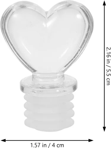 Miniatura 6 de Tapones para botellas de vino, 6 unidades, tapones decorativos en forma de corazón, para licores, bebidas, bodas, cata de vinos, eventos, fiestas