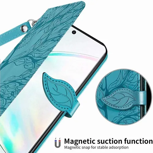Miniatura 3 de Funda tipo cartera para Samsung Galaxy Note 20 Ultra, piel sintética de alta calidad con diseño de árbol en relieve, función atril, ranuras