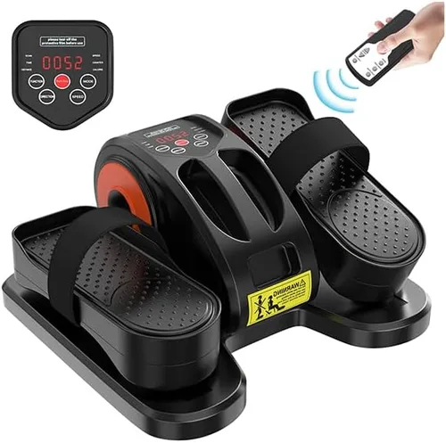 Miniatura 12 de ESL - Elíptica para debajo del escritorio, ejercitador de piernas portátil con correa de pedal para personas mayores, elíptica sentada compacta