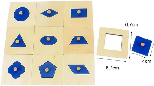 Miniatura 6 de DANNI Versión familiar Baby Shape Cognición Juguete Montessori Madera Geométrica Inserciones Set/10 Educación Infantil Preescolar Entrenamiento