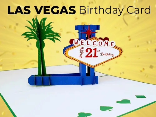 Miniatura 6 de iGifts And Cards Fabulous - Tarjeta emergente de cumpleaños de Las Vegas 21 – Celebración de hito, regalo de edad legal, felicitaciones, regalo