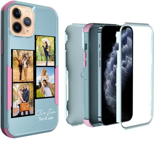 Miniatura 13 de Funda de fotos personalizada para iPhone 11 Apple Phone Plaid Collage - Imagen personalizada para hacer fotos en 3 híbridos gruesos resistentes