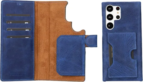 Miniatura 39 de Venito Florence - Funda de piel compatible con Samsung Galaxy S9, extra segura con bloqueo RFID, cartera desmontable para teléfono (gris decolorado)