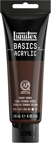 Miniatura 42 de Liquitex BASICS Pintura Acrílica, Botella de 400ml (13.5 oz), Blanco Titanio Titanio Blanco