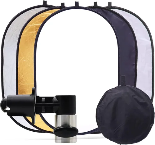 Reflector de luz de fotografía con clip 5 en 1 portátil 60x90cm/24x35inch Oval plegable multi disco fotografía estudio foto cámara iluminación
