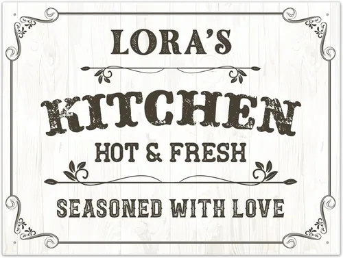 Miniatura 15 de Letrero personalizado para decoración de cocina, letrero de cocina personalizado, 10 x 14 pulgadas, libre de óxido, aluminio 040, resistente a