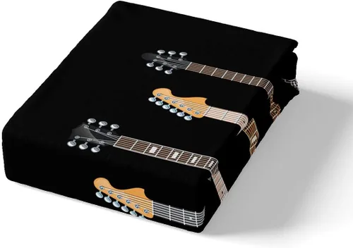 Miniatura 3 de Juego de ropa de cama con estampado de guitarra, funda de edredón con temática de música rock para niños y adultos, funda de edredón colorida