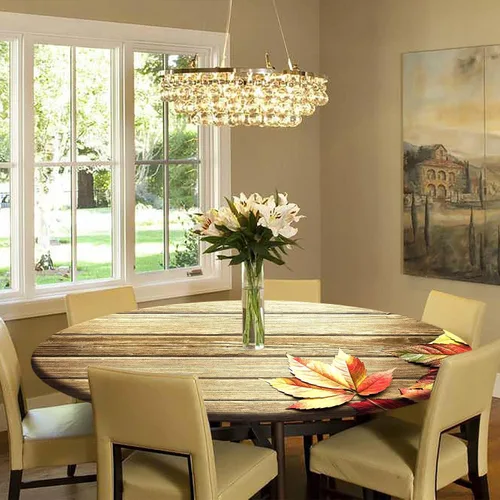 Miniatura 6 de Mantel de poliéster con hojas de arce, mantel ovalado de otoño de 68 x 48 pulgadas, impermeable, resistente al viento y a las arrugas, mantel