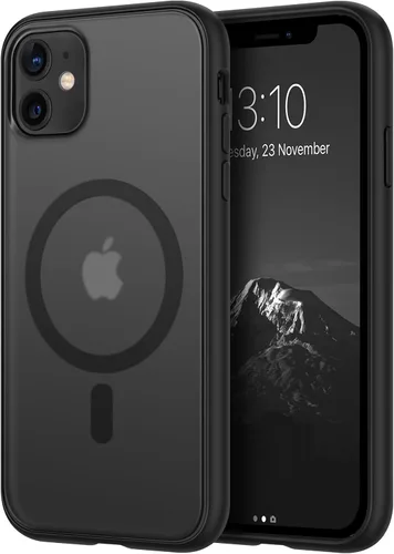 Miniatura 10 de TENDLIN Compatible con iPhone 11 Pro Funda translúcida mate con parte trasera dura de silicona suave cómoda (negro)