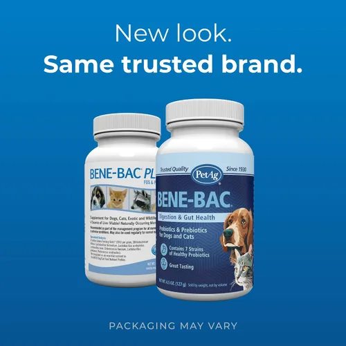 Miniatura 2 de PetAg Bene-Bac - Polvo de 4.5 oz - Probióticos para perros, gatos, mamíferos exóticos y de vida silvestre