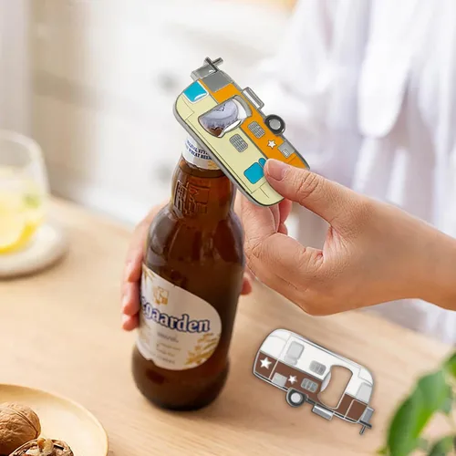 Miniatura 8 de Abrebotellas Magnético para RV con Atrapacorchos, Set de Regalo Único para RV, Imanes Adhesivos para Refrigerador para Fácil Almacenamiento