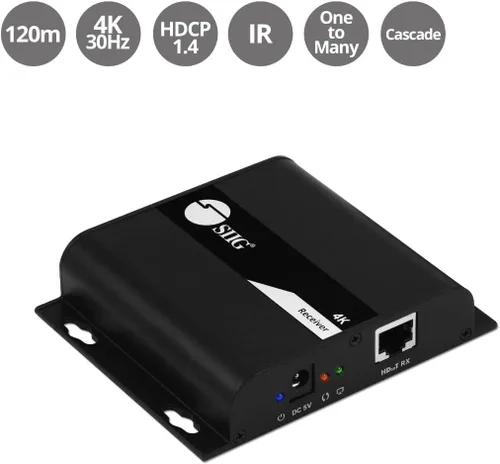 Miniatura 2 de SIIG Extensor HDMI 4K a través de IP CAT5e/6/7 Ethernet, hasta 394 pies - receptor solamente (CE-H25E11-S2)
