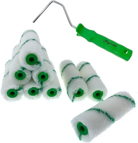 Miniatura 2 de Magimate Juego de rodillos de pintura pequeños de 4 pulgadas para paredes y manualidades, mini rodillos de pintura para pintura, paquete de 10