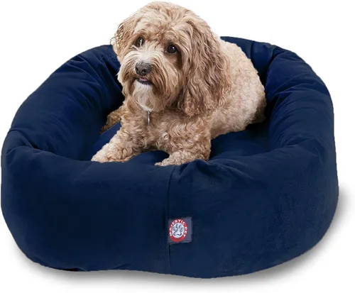 Miniatura 29 de Majestic Pet Cama para Perros Grandes Lavable de 40 Pulgadas, Mueble Ortopédico en Forma de Donut para Perros Grandes, Almohadilla y Alfombra de Gris