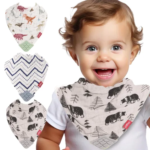 Miniatura 2 de Nuby Funda de lactancia 5 en 1 con babero de dentición de más de 3 meses, gris