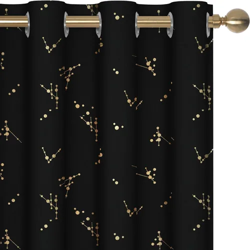 Miniatura 41 de Deconovo Cortinas opacas, 2 paneles, 52 x 72 pulgadas, cortinas con aislamiento térmico para oscurecer la habitación, con ojales para dormitorio