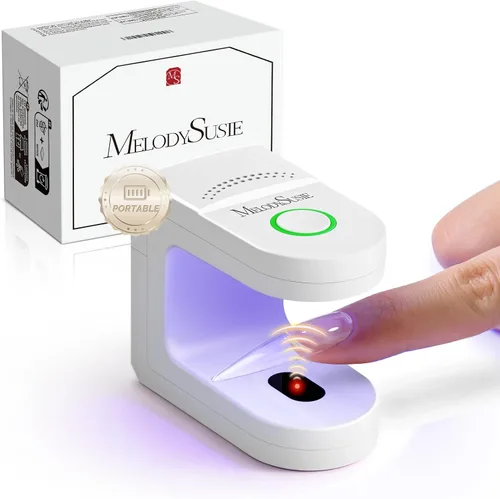 Miniatura 8 de MelodySusie Lámpara de Uñas UV Portátil Inalámbrica con Pantalla LCD y Lente Óptica, P-Art01G Mini Luz LED UV Recargable Flash Cura Todos los Geles