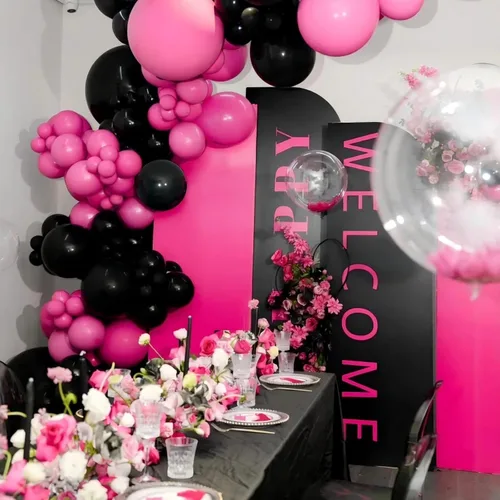 Miniatura 6 de FOTIOMRG Globos negros de 12 pulgadas, paquete de 100 globos de látex negros para cumpleaños, graduación, Halloween, baby shower, día del padre