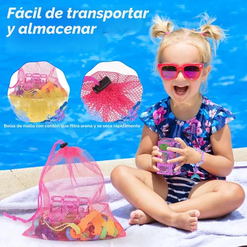 Miniatura 5 de VGOFUN Juguetes de piscina de buceo para niños de 3 a 12 años, 31 piezas de juguetes de sirena para piscina, juguetes de gemas de buceo con cofre