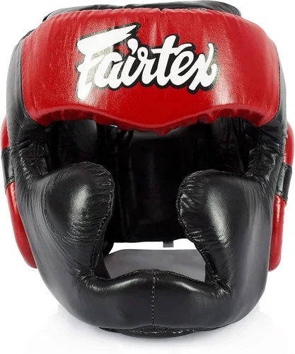 Miniatura 7 de Fairtex Muay Thai & Boxing Headgear Protector de cabeza protector con correas ajustables, acolchado multicapa, visión mejorada y cobertura