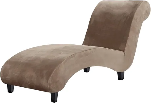 Miniatura 14 de H.VERSAILTEX Funda para Chaise Lounge de Interior de Terciopelo Funda Deslizable para Chaise de Alta Elasticidad Funda para Silla Lounge de Lujo sin