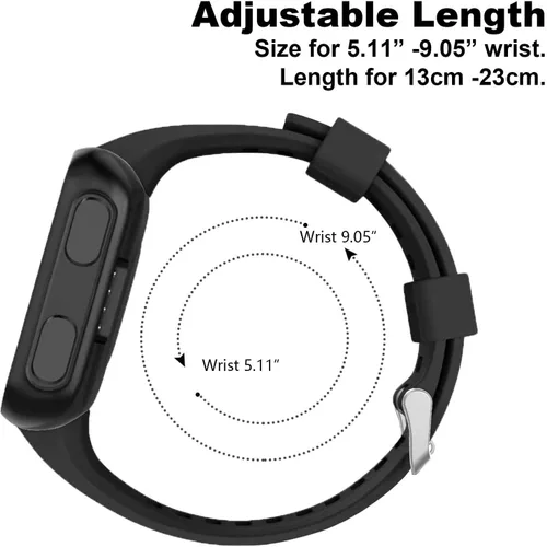 Miniatura 4 de GVFM banda compatible con Garmin Forerunner 35, silicona suave correa de repuesto para reloj inteligente Garmin Forerunner 35, se ajusta a muñeca