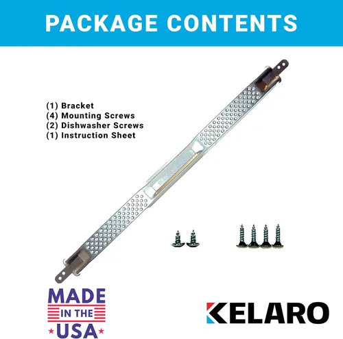 Miniatura 2 de Kelaro EZ Kit de soporte de montaje para lavavajillas para encimeras de granito y cuarzo W10426979
