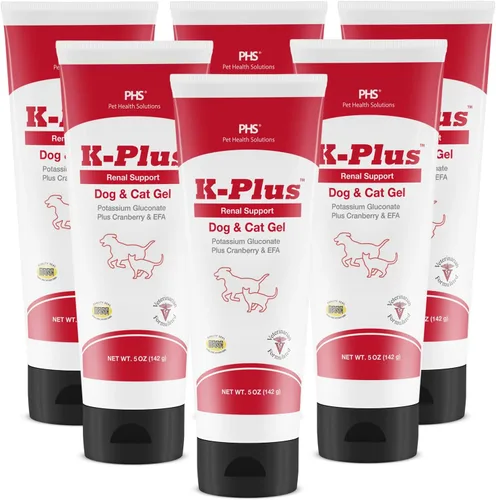 Miniatura 11 de K-Plus - Gel renal de gluconato de potasio más arándano y EPA para perros y gatos, suplemento renal aprobado por veterinarios, apoya el equilibrio