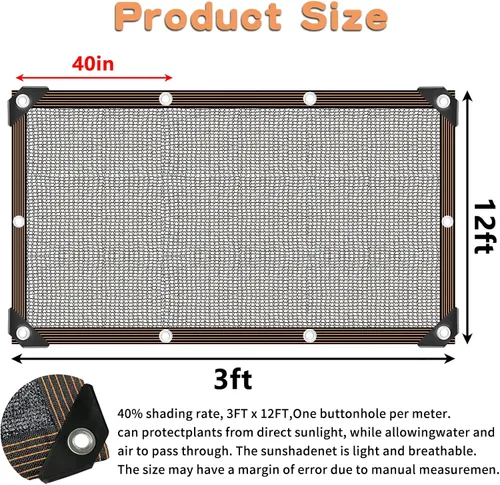 Miniatura 2 de Paño de sombra para plantas de invernadero, 40-50% bloqueador solar, para exteriores, jardín, pérgola, patio, césped, plantas, paños para perrera