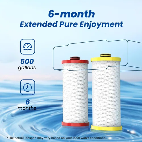 Miniatura 5 de Waterspecialist Filtro de agua WS852-R, repuesto para Aquasana® AQ-5200R, AQ-6200, Claryum® de 2 etapas, AO Smith® AO-US-200-R, 500 galones, 2
