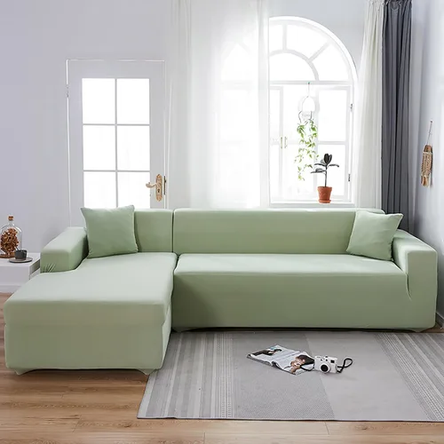 Miniatura 15 de Konsilsa Funda elástica para sofá en forma de L, funda completa para sofá de 1/2/3/4 plazas, protector de muebles suave, antideslizante, lavable a