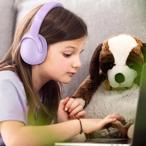 Miniatura 6 de LORELEI B-E5 - Auriculares Bluetooth para niños, auriculares inalámbricos para niños, plegables, 40 horas de reproducción, micrófono incorporado