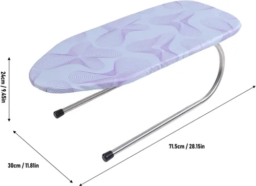 Miniatura 6 de Asixxsix Tabletop Ironing Board, Small Detachable Cotton Cover U Shaped Foldable Tabletop Ironing Board Space Saving Stable Foldable Iron Board for