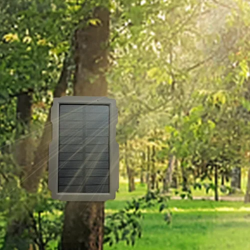 Miniatura 6 de Lixada Panel solar de cámara de sendero, cargador solar recargable para cámara, kit de panel solar para exteriores de 6 V-12 V con soporte giratorio