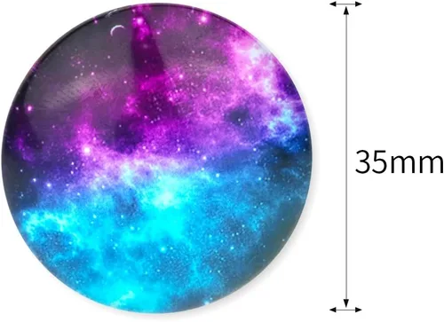 Miniatura 4 de Imanes para refrigerador con patrón de cielo estrellado, paquete de 16 imanes para nevera, gabinetes de oficina, pizarras blancas, fotos de 1.35