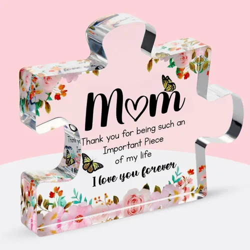 Miniatura 12 de VELENTI Regalos para Tía de Sobrina – Pieza de Rompecabezas de Bloque Acrílico Grabado – Lindo Regalo de Tía con Hermoso Dicho Pisapapeles