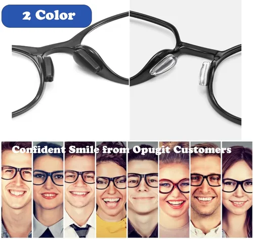 Miniatura 5 de Almohadillas para la nariz para lentes, adhesivos antideslizantes para la nariz con bolsa de aire, 0.118 pulgadas de grosor para lentes, lentes